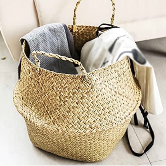 Two foldable seagrass baskets - Picture 10 of 10